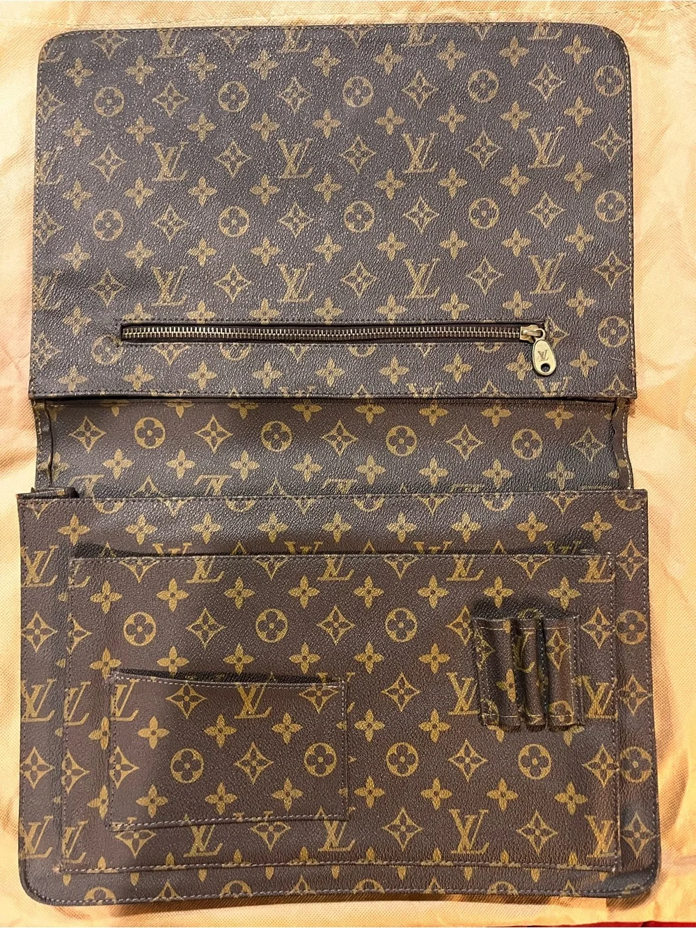 Authentic Louis Vuitton Monogram File Portfolio / Document Organizer